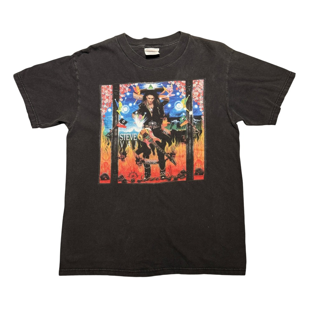 Vintage 90s Steve Vai Passion and Warfare Black T-Shirt Medium